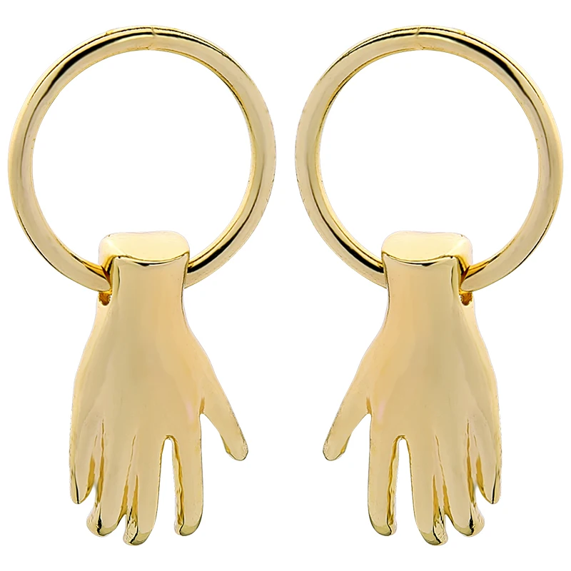 10 пара/лот модные ювелирные изделия Золотой металлический круг женские серьги