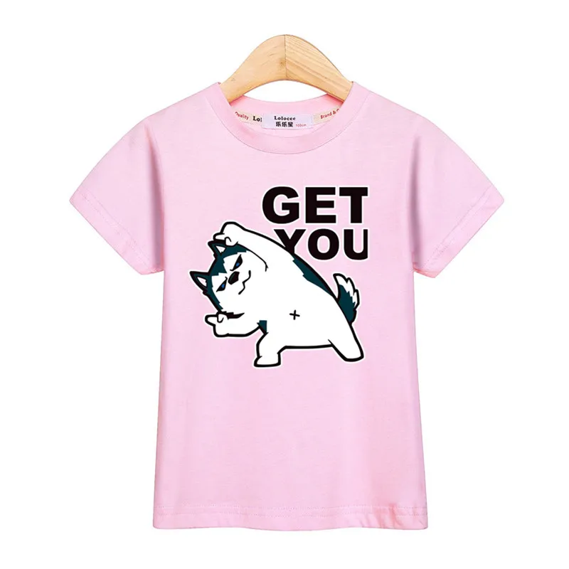 Get you fashion baby boys tops cute huskies kids clothes girls fashion t-shirt cartoon dog print kid tees summer cotton shirt