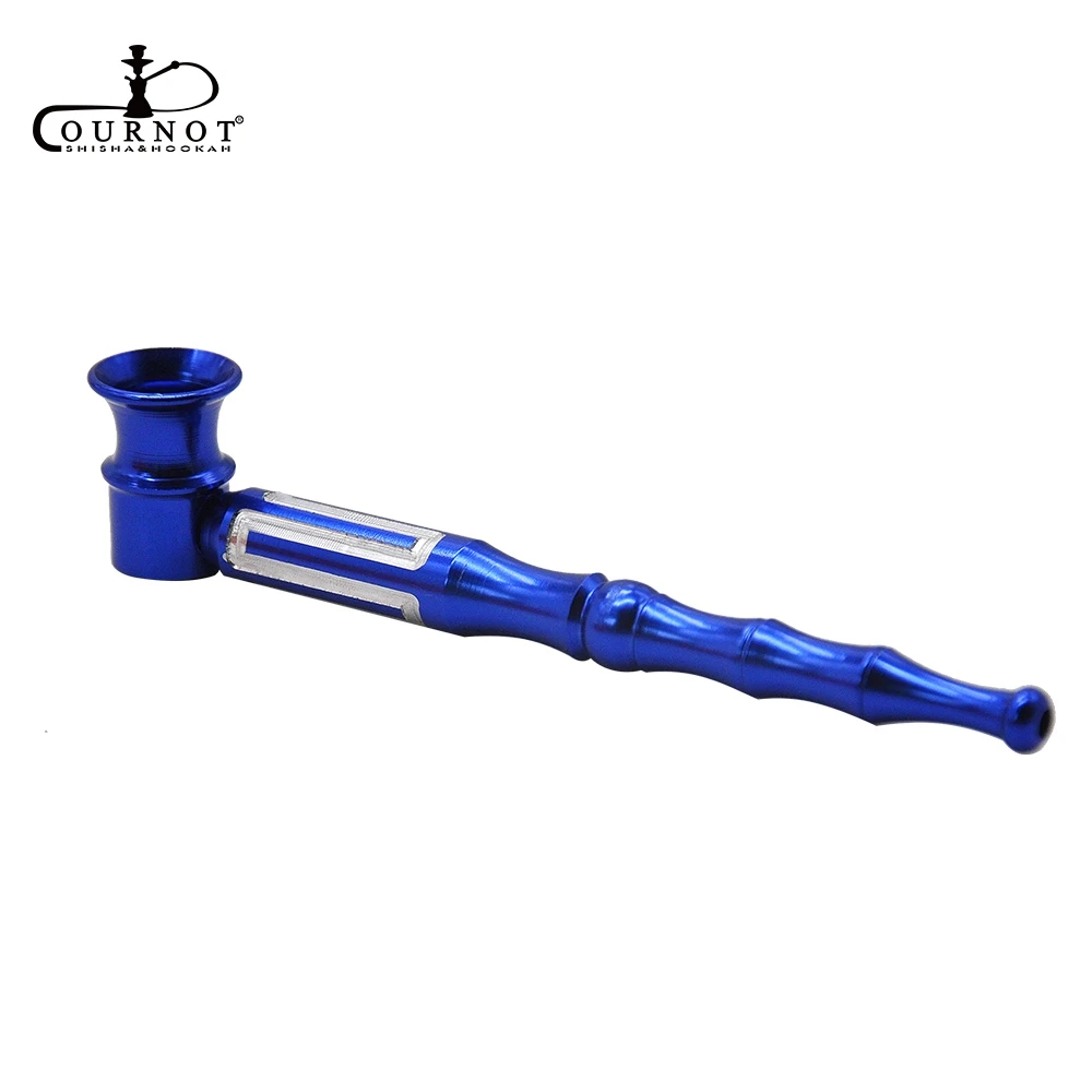 

COURNOT Cheapest Metal Smoke Pipe 127MM With Metal Bowl Aluminum Tobacco Smoking Pipe Smoking Hand Spoon Pipes Accessories