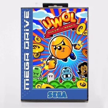 

Uwol 16 bit MD Game Card With Retail Box For Sega Mega Drive/ Genesis