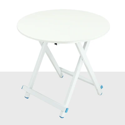 Складной обеденный стол портативный складной стол открытый стол для киоска обучающий стол - Цвет: white 80DxH55cm