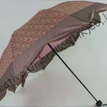 Зонтик с Кленовым листом, ткань с леопардовым принтом, 8k ребра, три сложения, ручные зонты, имитация райского зонта. supermini