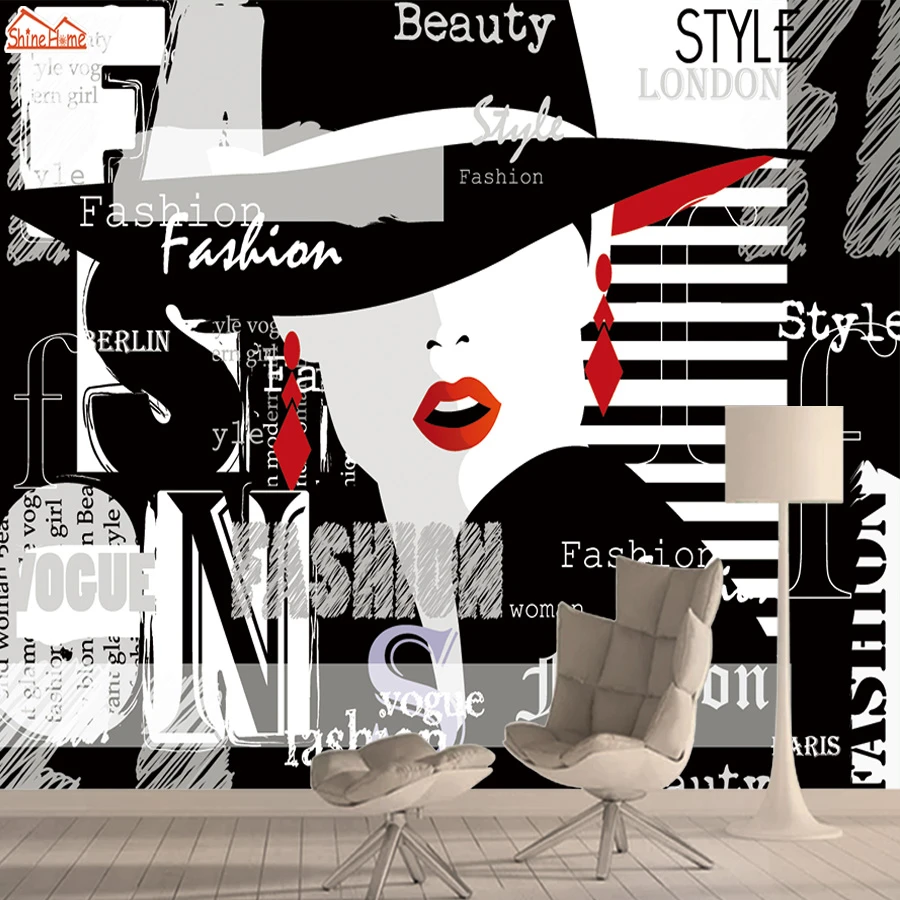 壁画壁紙 3d 壁紙リビングルームの壁の紙論文の家の装飾スタイリッシュガール背景壁壁画皮とスティック 壁紙 Aliexpress