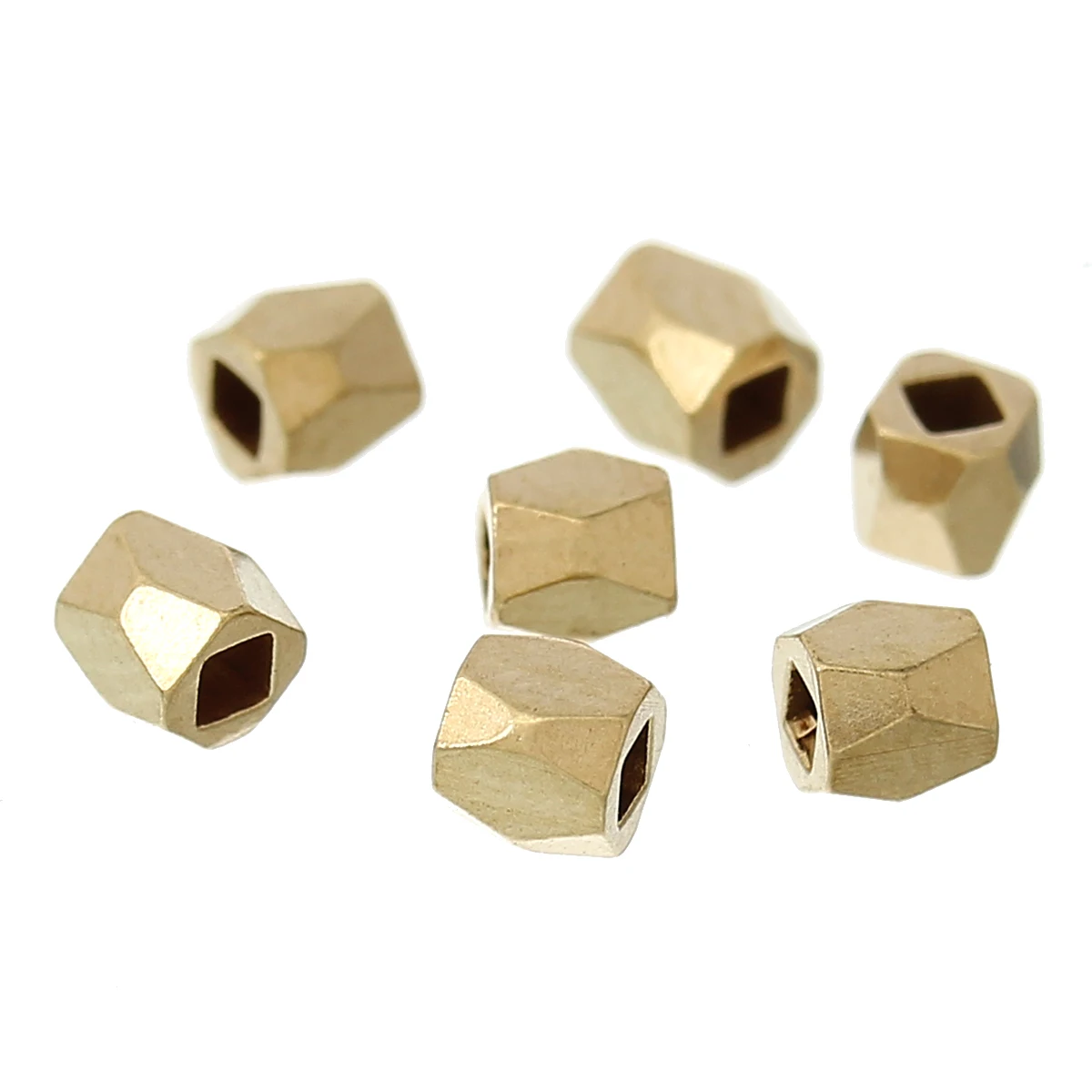 DoreenBeads медные бусины спейсеры многоугольные светло золотистые граненые о DIY