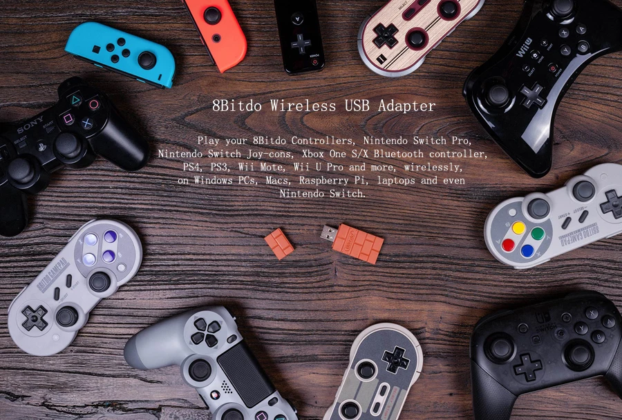 8bitdo Беспроводной USB Bluetooth адаптер для nintendo переключатель Pro, для nintendo Switch Joy-Con для nintendo Switch, для Xbox One S/X с контроллером и поддержкой Bluetooth