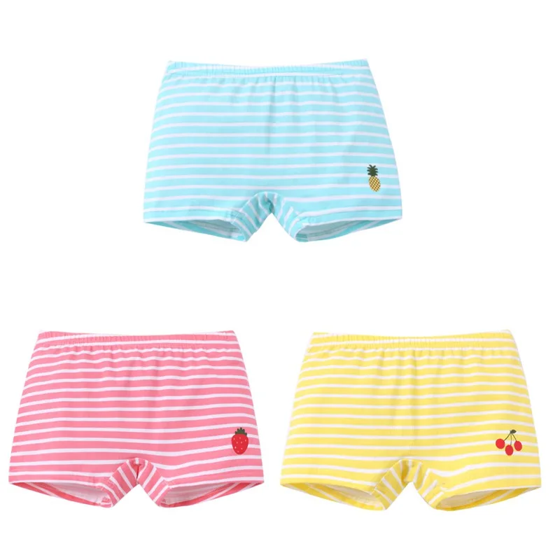 3Pcs/Set Baby Girls Underwear Summer Children Girl Boxer Briefs Breathable Toddler Girl Soft