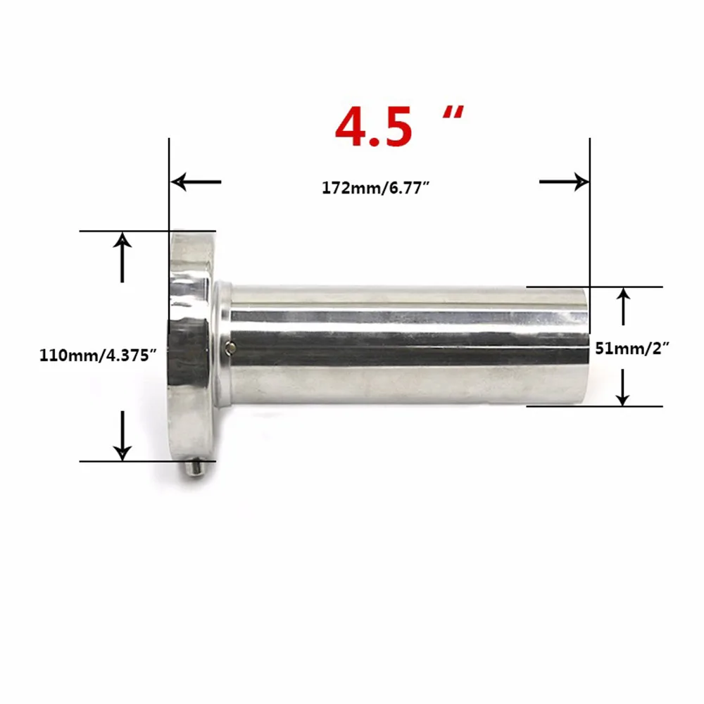 CNSPEED Универсальный Регулируемый глушитель 85 мм 3," /98 мм 4"/110 мм 4," Автомобильный хромированный глушитель из нержавеющей стали YC101073