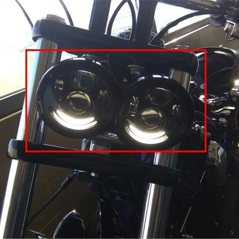 Двойная фара для Harley Dyna жир Боб FXDF модель Moto проектор светодиодный лампы фары