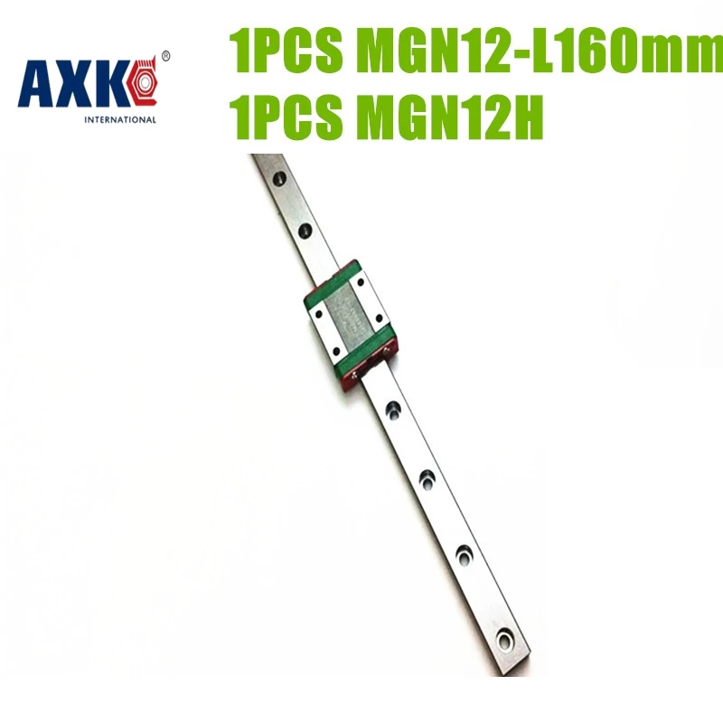 

2018 New Ball Bearing Thrust Bearing Axk Cnc Motion Machine Parts Linear Guide Mgn12h Block 1pc + Rail Mgn12 -160mm Price Low