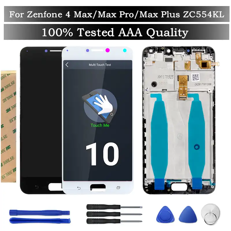 Tested Screen For Asus Zenfone 4 Max Max Pro Max Plus Zc554kl Lcd Display Frame 5 5 Digitizer Assembly Replacement Spare Parts Mobile Phone Lcd Screens Aliexpress