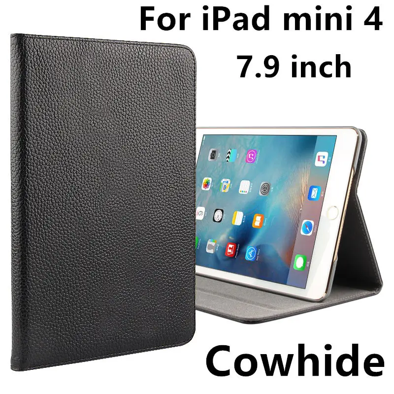 Case Cowhide For Ipad Mini 4 Genuine Protective Smart Cover Leather