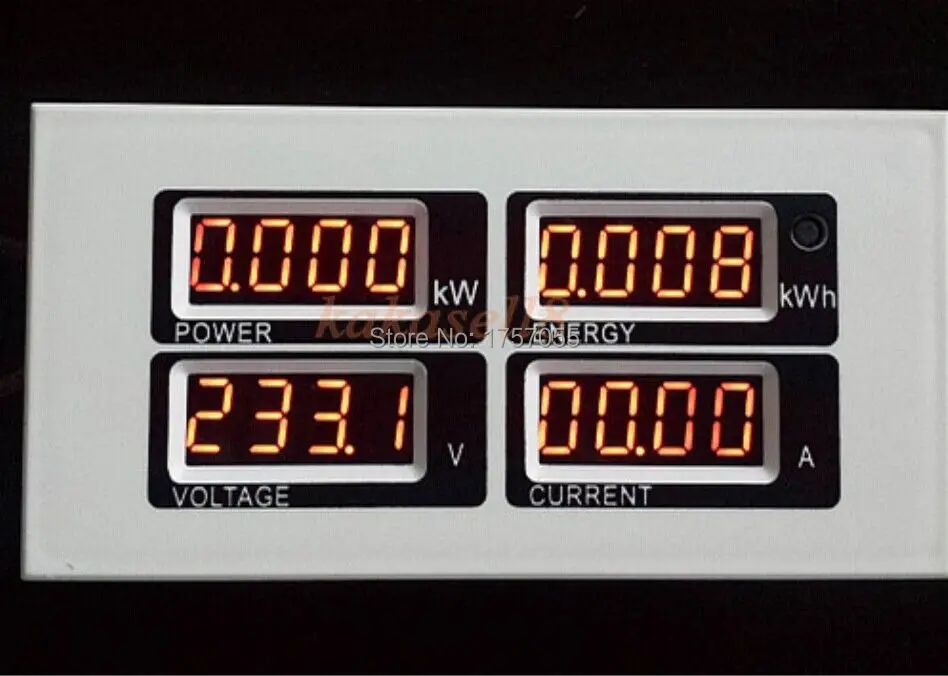 

100A AC Digital LED Power Meter Monitor Voltage KWh Time Watt Voltmeter Ammeter