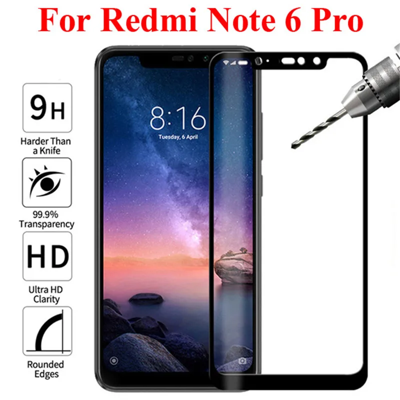 3D для Xiaomi Redmi Note 6 Pro Полное покрытие защита экрана защитное закаленное стекло для Xiaomi Redmi 6 Pro 6pro pro6 пленка Glas