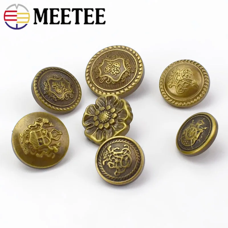 Meetee 50 шт 12 5 25 мм пластиковые бронзовые круглые хвостовик кнопки DIY пальто куртка