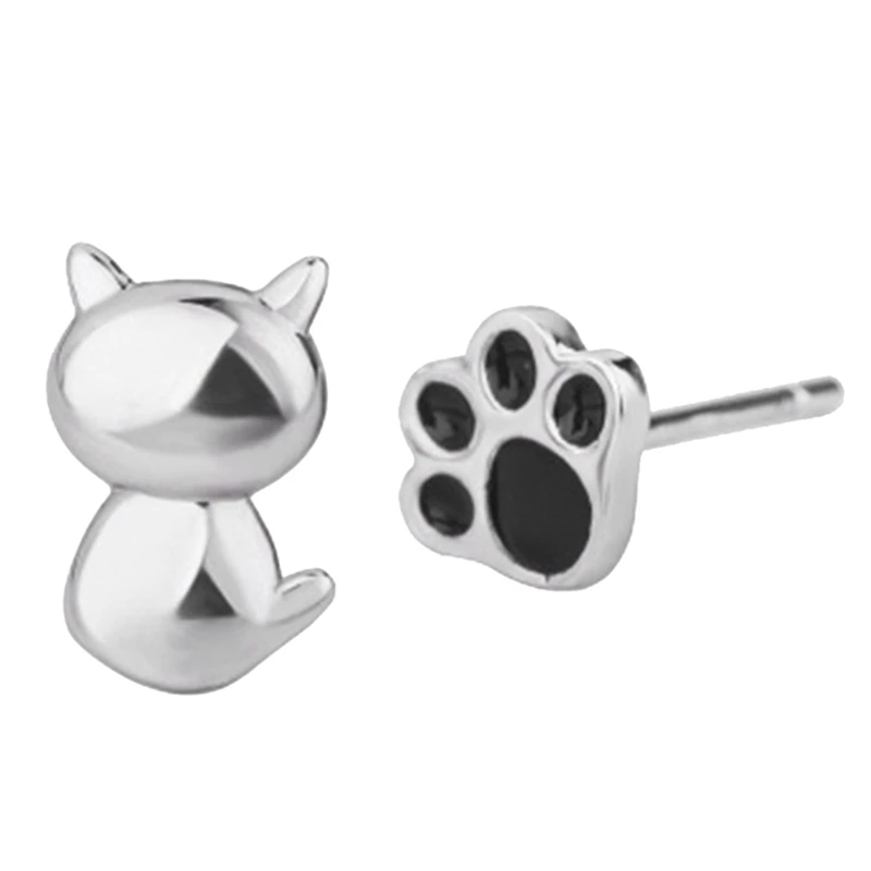 

Fashion Cute Animal Claw Earrings For Women Girls Cats Dog Paws Lovely Asymmetric Stud Earrings Party Gifts