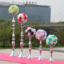 Свадебные композиция Свадебный мастер стол подсвечник T дорога привести Русалка Свадьба дорога приведет 47 дюймов/1.2 м высота 10 шт./лот