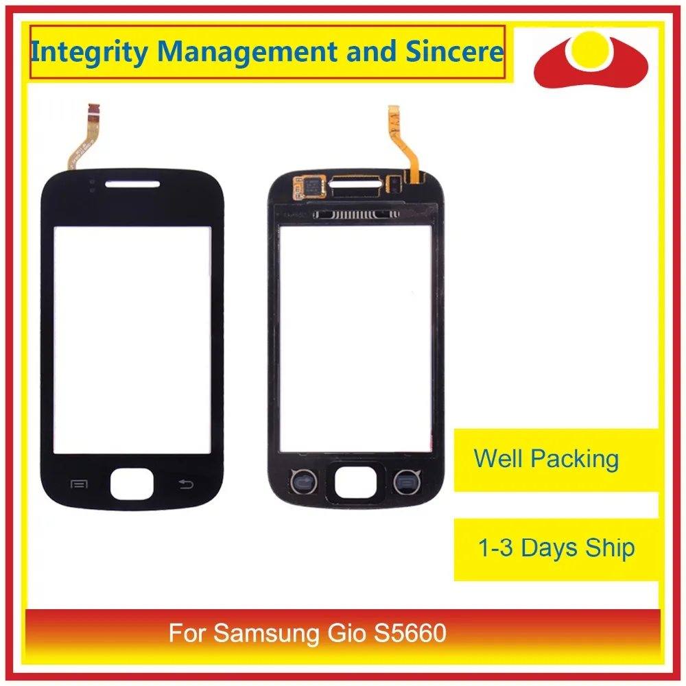 

High Quality 3.2" For Samsung Galaxy Gio S5660 Touch Screen Panel Digitizer Touch Sensor Front Outer Glass Lens Replacement