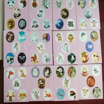 

new 18*25mm oval shape cute animal photo picture for resin epoxy sticker/150pcs