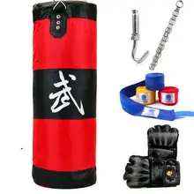 90 см Training Фитнес истребитель Бокс сумка крючком Висячие сумка спортивная песка удар Пробивание мешок с песком Сако Boxeo Бокс для лошади перчатки