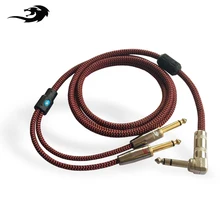 Hifi Stereo 6.35mm to Dual 6.35mm Audio Cable 1/4 Inch TRS Plug Mixer Speaker Amplifier Cord Right Angle 1M 2M 3M 5M 8M