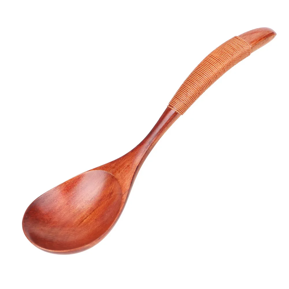HOOMIN бамбуковая чайная ложка, ложки для супа, деревянная ложка, посуда, кухонная утварь, инструмент с длинной ручкой, кухонные аксессуары