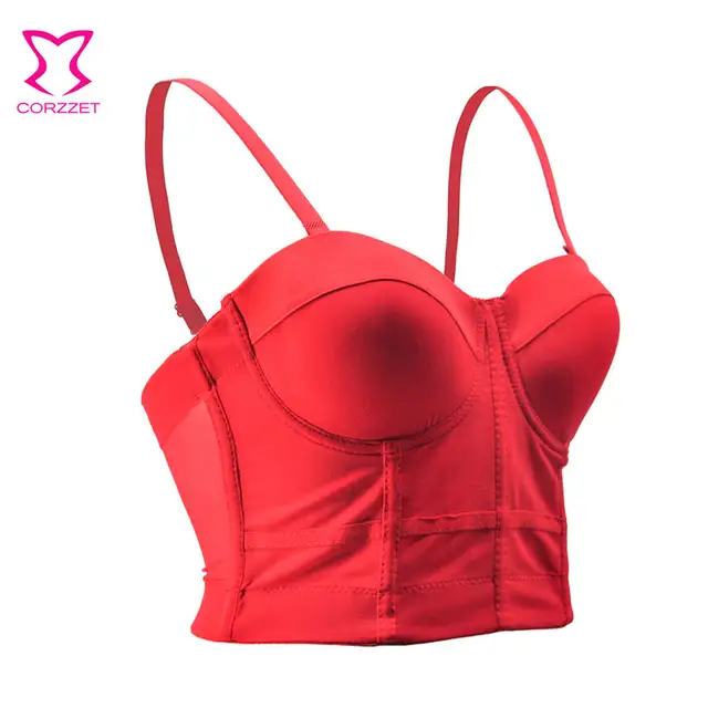red bralette crop top