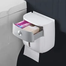 Коробка для салфеток для туалета двухслойный пластиковый держатель туалетной бумаги для ванной комнаты настенная коробка для хранения бумаги держатель для туалетной бумаги