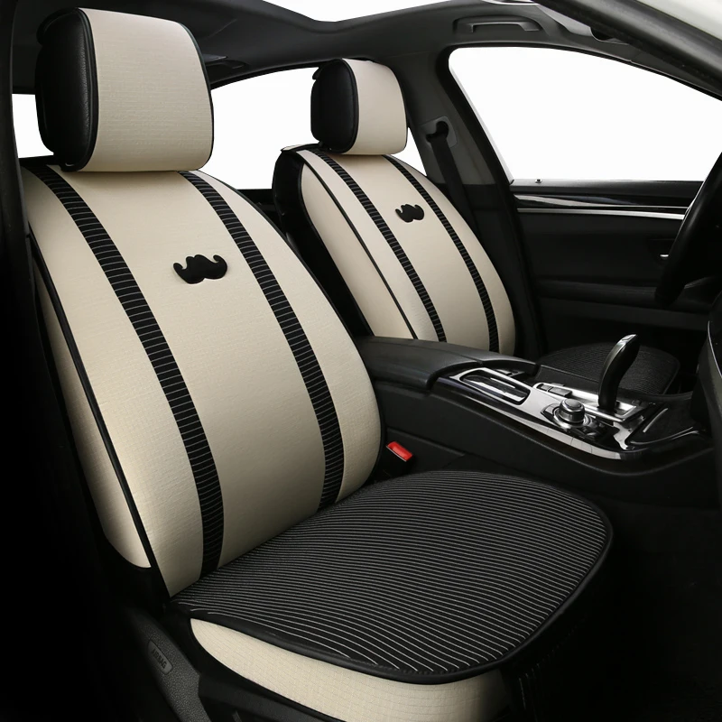 

Women Flax universal car seat covers for Fiat linea grande punto palio albea uno 500 freemont accessories cover for vehicle seat