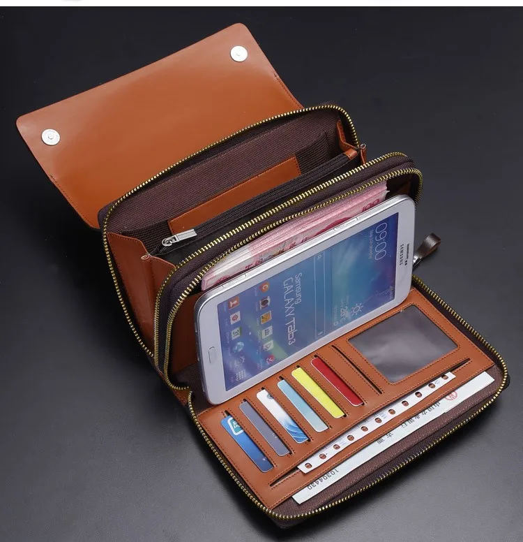 Embreagem Carteira Hasp Zipper Encerramento Suave Carteras