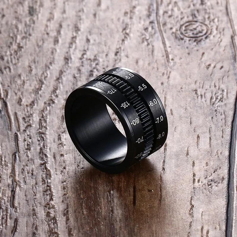 Мужское кольцо с объективом камеры нержавеющая сталь|ring for|rings for menfashion rings |