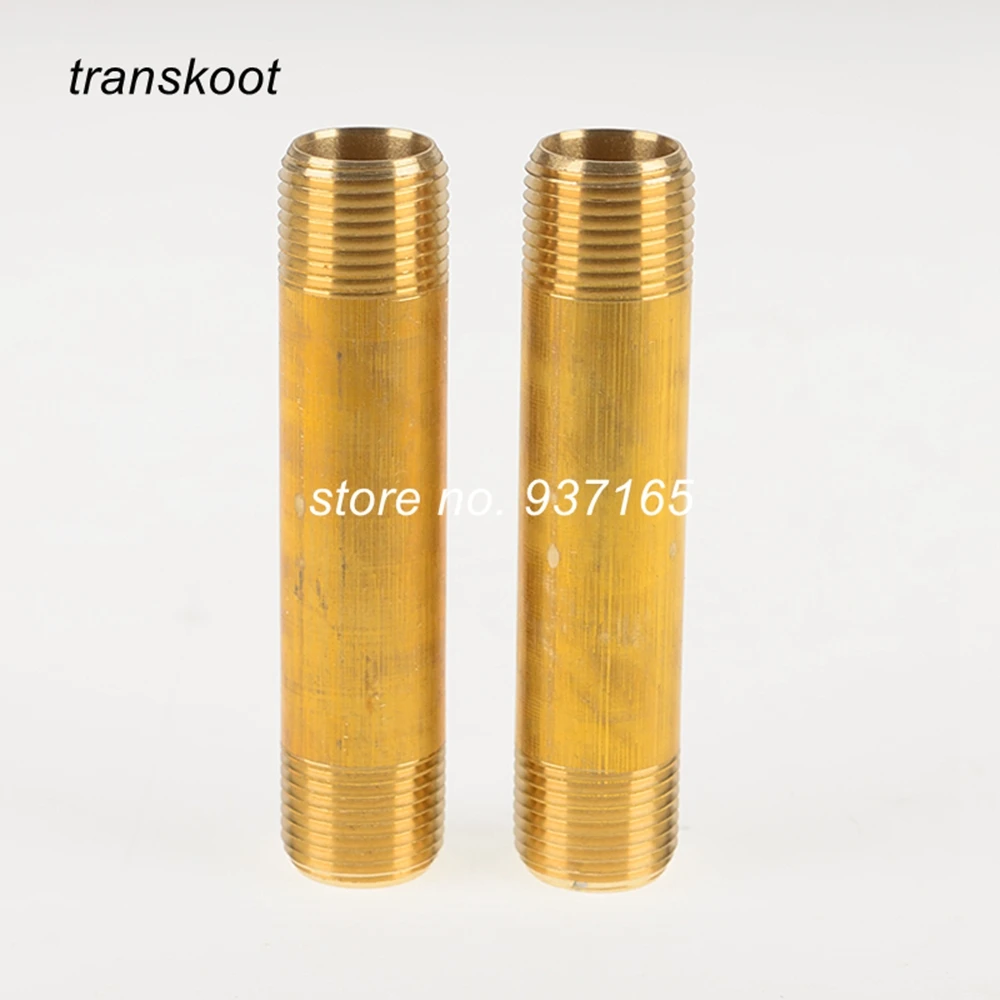 2 шт 3330 латунные фитинги для труб 1/" 1/4" 3/" NPT Длинный ниппель фитинги, латунные фиттинги с наружной резьбой