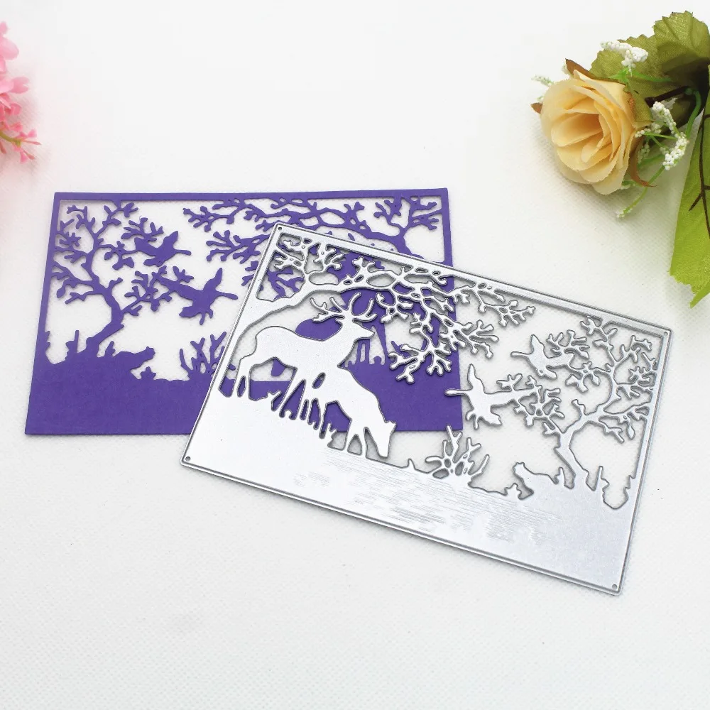 

1Pcs Christmas Fawn Metal Cutting Dies For DIY Scrapbooking Photo Album Embossing Paper Cards Decorative Crafts