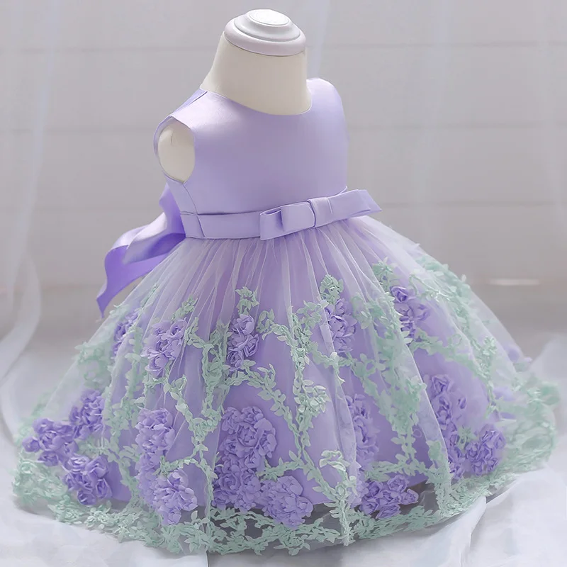 Платье для маленьких девочек 2018 летние новорожденных платье принцессы для девочек Первого Платье для первого дня рождения Inant Платья для