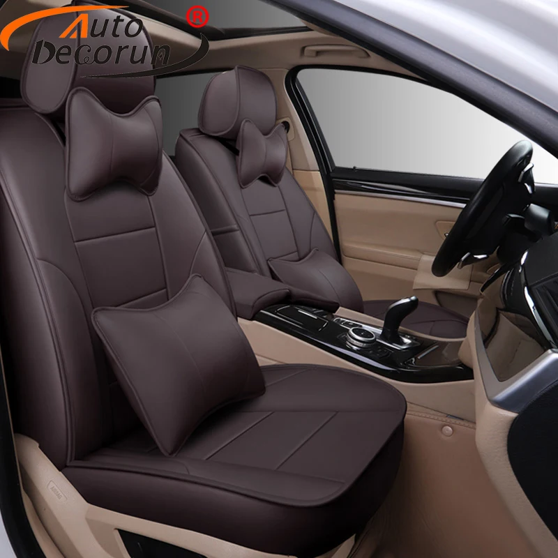 

AutoDecorun 22PCS/Set Genuine Leather Seat Covers for Mitsubishi Pajero Sport Accessories Seat Cover 7 Seats Protector 2011-2015