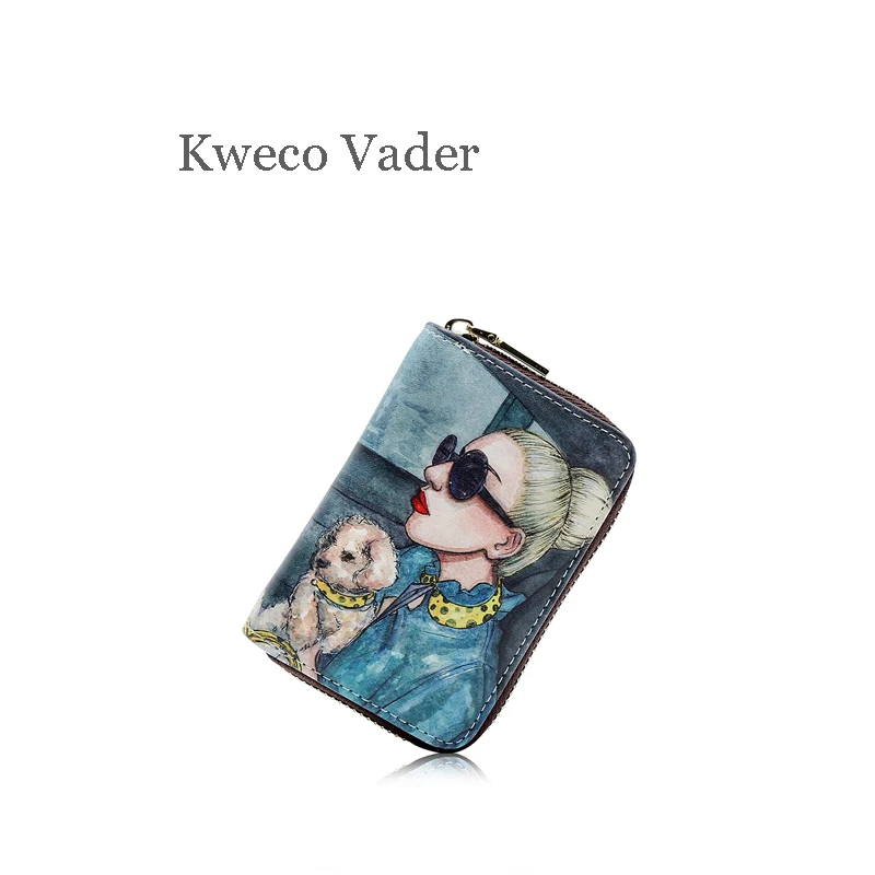 Бренд Kweco Vader, чехол для карт, мини-кошелек, мужской мульти держатель для карт, Воловья кожа, держатель для карт, кредитный держатель для карт, для путешествий