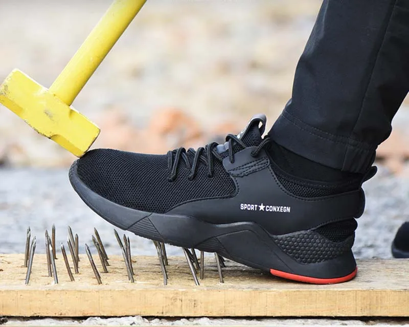 Новая выставка 2019 мужские зимние повседневные ботинки дышащие легкие расширенные анти-разбив стальной носок рабочие ботинки уличные
