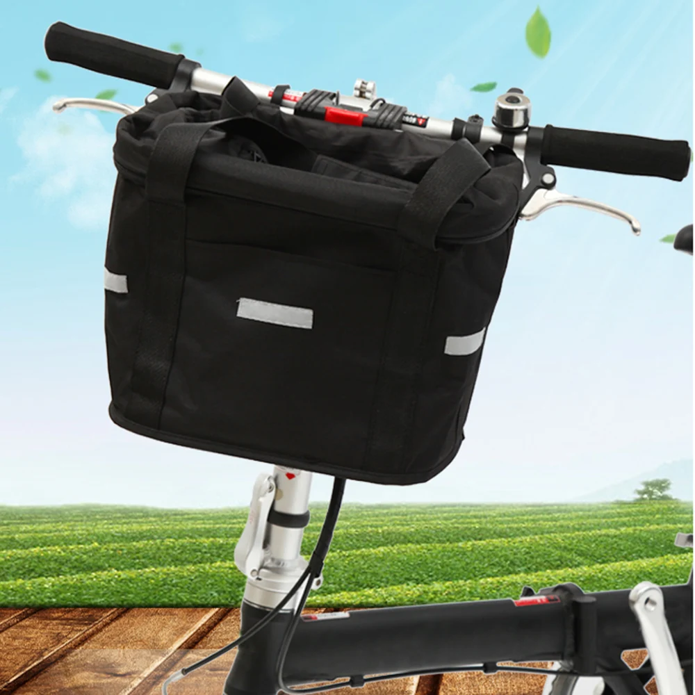 Lixada Bike Bag Bicycle Basket Bicycle Knapsack Aluminum Alloy Frame