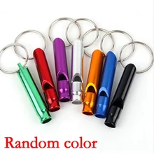 New 2Pcs Aluminum Alloy font b Cheerleading b font Mini Whistle Emergency Outdoor Camping Hiking Survival