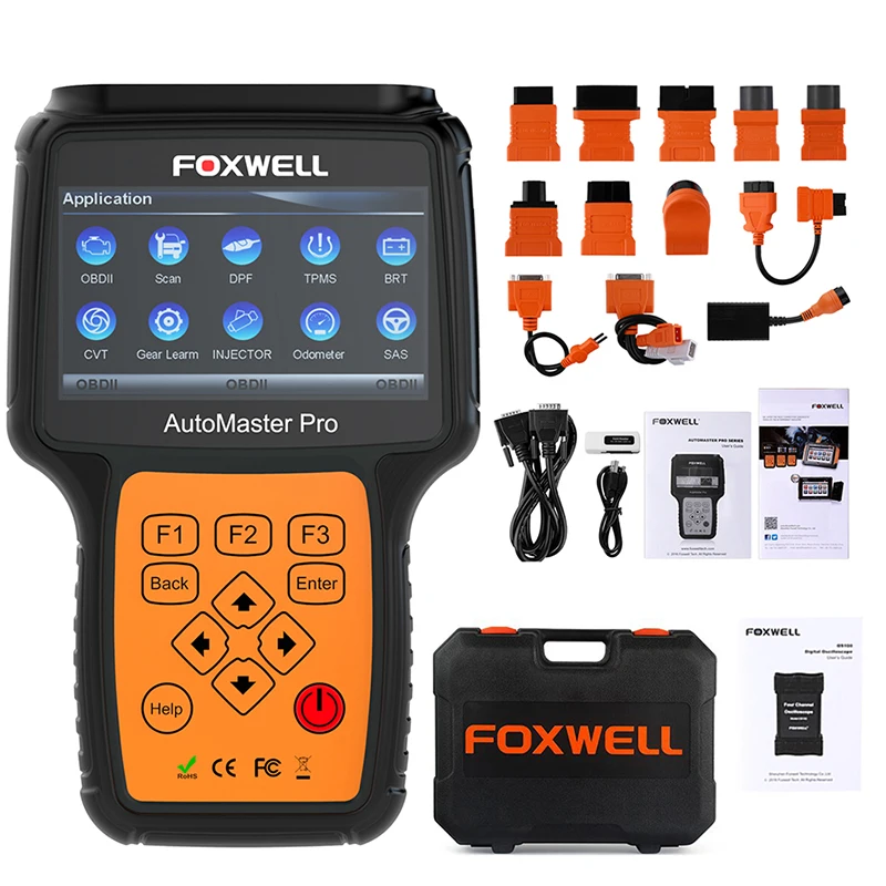 Foxwell NT644 автомобильный OBD2 сканер OBD полная система ABS подушка безопасности