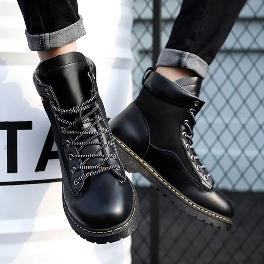 

Winter Sports High-Top Men'S Shoes Trend Ins Knight Men'S Boots Versatile Hard-Wearing Lace-Up Outdoor Climbing Men'S Shoes Male