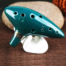 12 отверстий ocarina СЧ C седар время флейта превосходное качество звука синий ocarina отправить учебные материалы FLU02