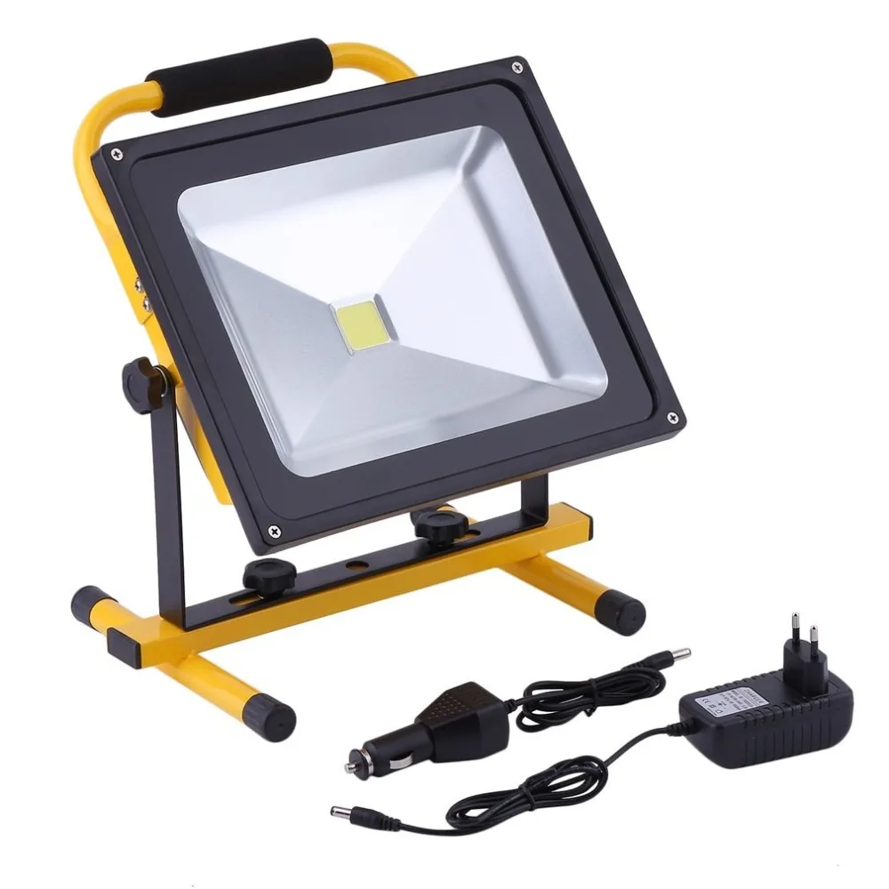 

50W Portable LED Working Lamp Outdoor Waterproof IP65 Floodlight Emergency Lamp For Camping Fishing Outdoor Spotlight Yellow