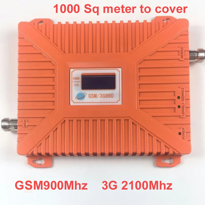 

2016 new 900mhz+2100mhz 22 dbm gain 65dbi LCD display dual bands GSM+3G booster repeater dual bands booster WCDMA repeater