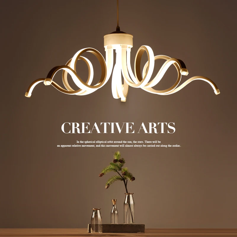 

LED chandelier Modern restaurant lighting fixtures Nordic hanging lights dining room suspension luminaires home suspended lamps