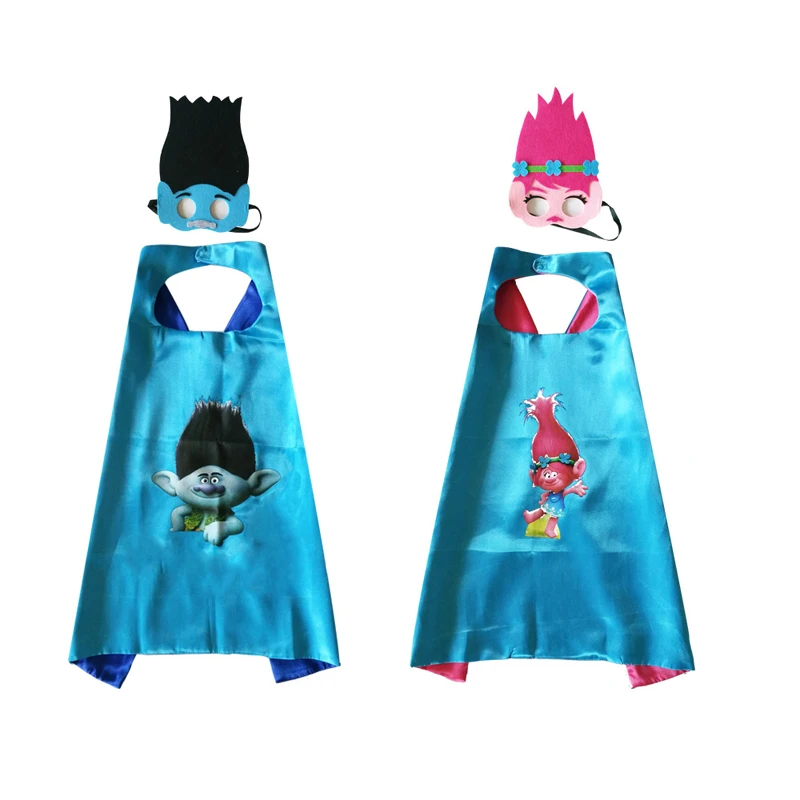 

Poppy Mask Branch Cloak Dreamworks The Troll Cape Cartoon Hats Cosplay Party Game Toy Children's Day Kids Birthday Gift Toys