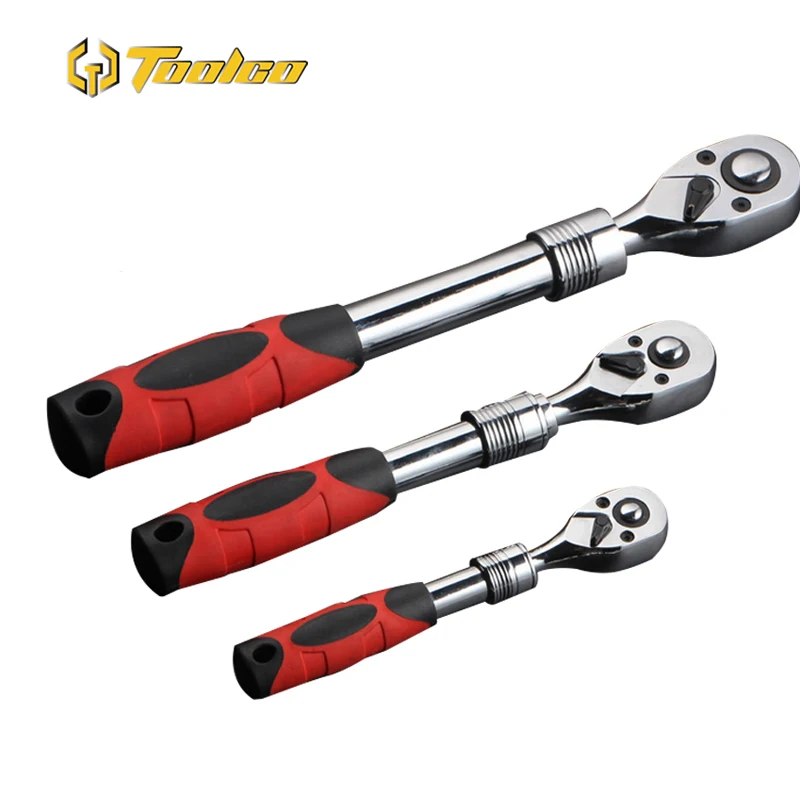 

1/4" 3/8" 1/2" Ratchet Wrench CR-V 72 Teeth Drive High Torque Wrench Adjustable Telescopic Socket Wrenches Car Repair Tools