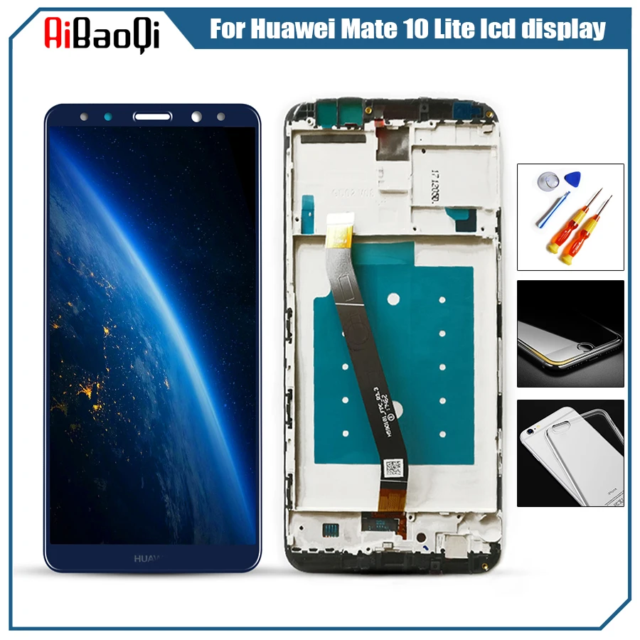 

5.9" for HUAWEI Mate 10 Lite LCD Display Touch Screen with Frame For HUAWEI Nova 2i honor 9i LCD Display RNE-AL00 G10 Plus