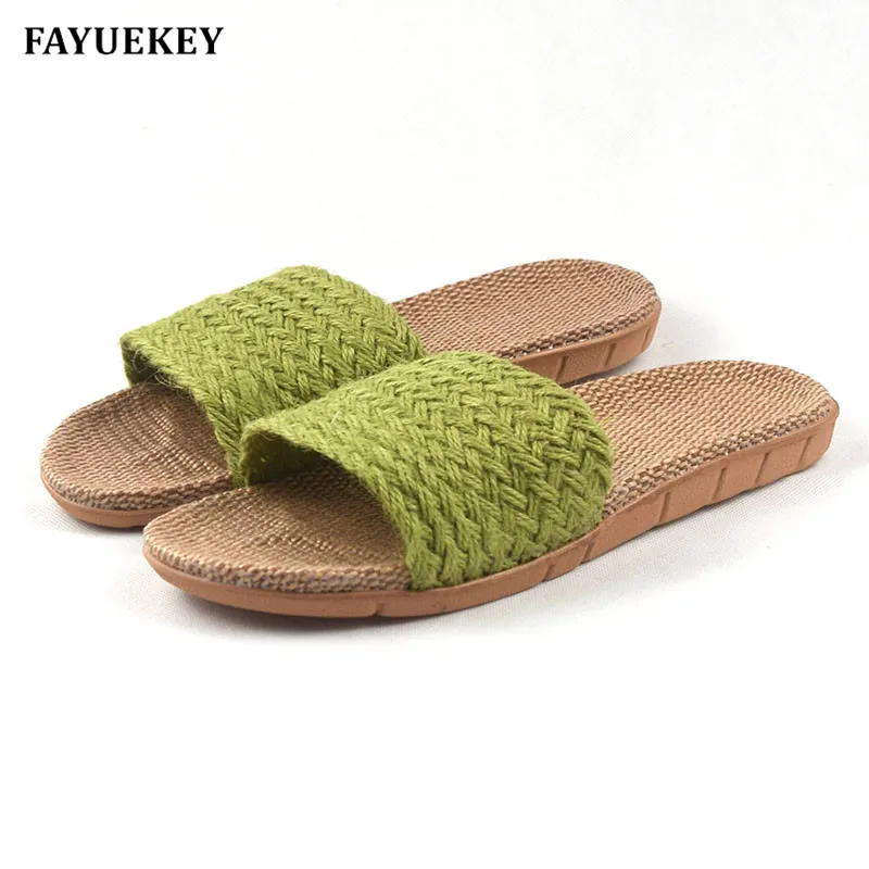 FAYUEKEY новый летний дом белье Нескользящие дышащие тапочки Для женщин Крытый \ Пол