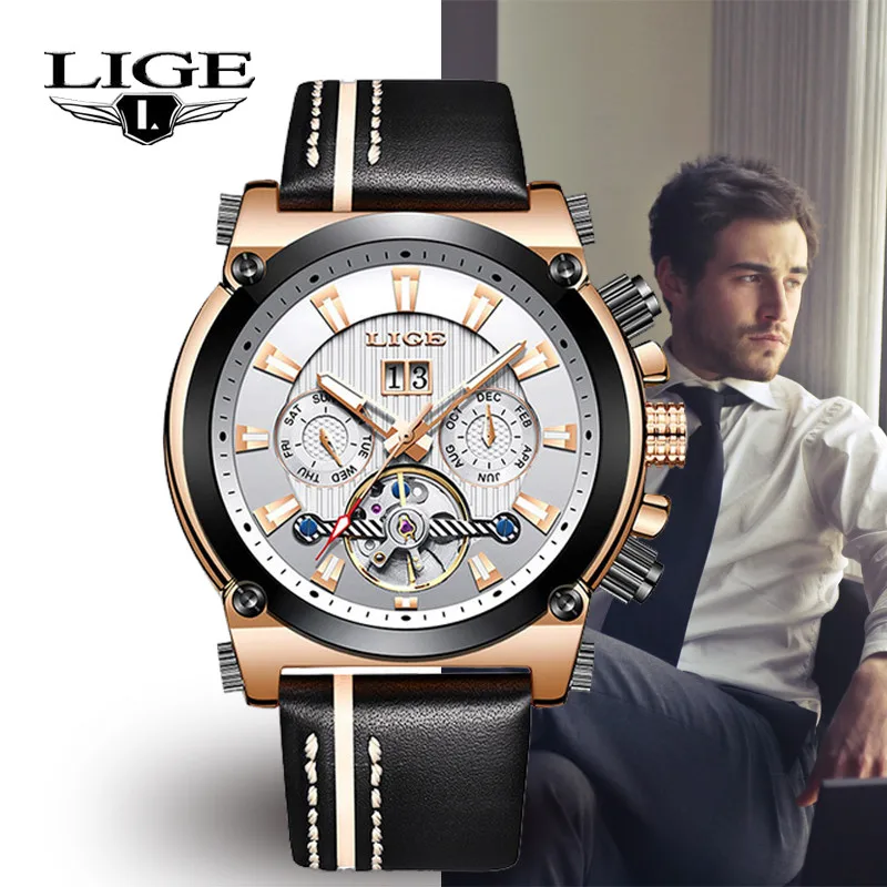 Часы мужские Tourbillon автоматические механические Спортивные наручные часы