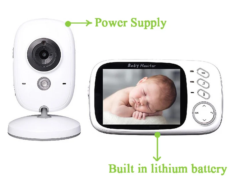 New video nanny babysitter 3.2inch IR Night vision 2 way talk 8 lullabies Temperature monitor baba electronics radio babysitter (10).jpg